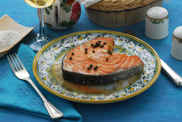 Salmone al pepe verde - Secondi di pesce