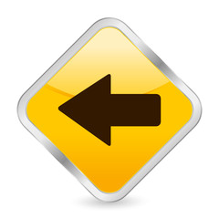 arrow left yellow square icon