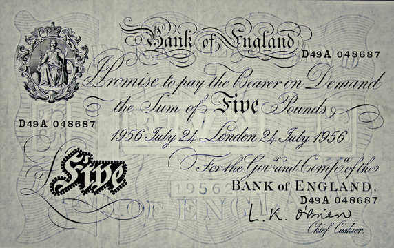 old five pound note