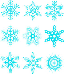 Collection of snowflakes2. Vector illustration