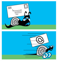 Snail mail versus e-mail