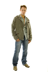 Naklejka premium Young male in casual outfit