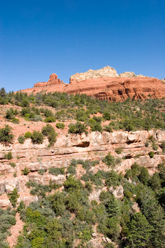 Scenic view of red rocks in Arizona