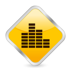 equalizer yellow square icon