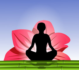 Yoga fleur bambou
