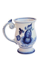 The mug, mural to gzhel style. Russia
