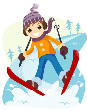 snow ski clip art