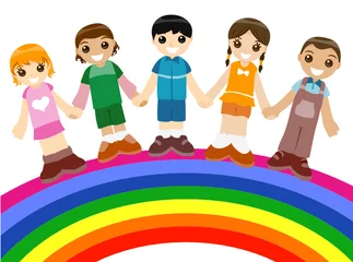 Cercles muraux Arc en ciel Enfants sur Rainbow