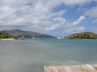 Paysage de rêve vu du ponton, BVI