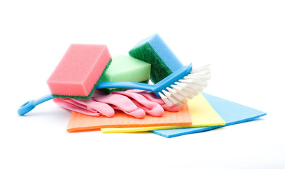 cleaning and sanitation products studio isolated