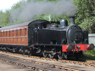 Fototapeta na wymiar A Traditional British Steam Train.