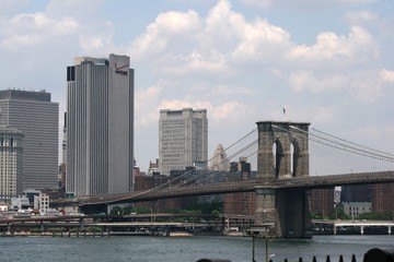 Obraz premium NYC, Puente y Manhattan
