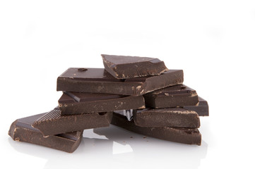 Stack of sweet chocolate