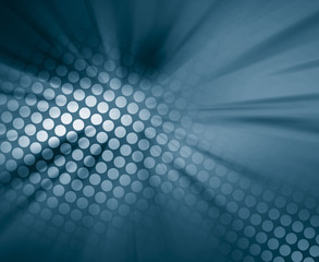 Blue toned abstract of spots over streak background
