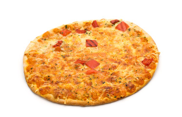 pizza on white background