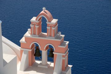 Belltower in Santorini, Greece