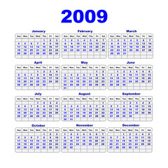 calendar 2009