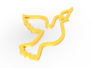 symbol peace dove gold
