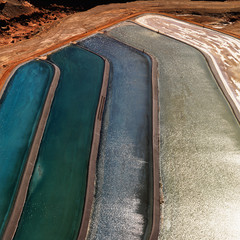 Naklejka premium Close up of tailings pond.