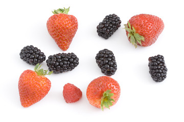 strawberry raspberry and blackberry pattern