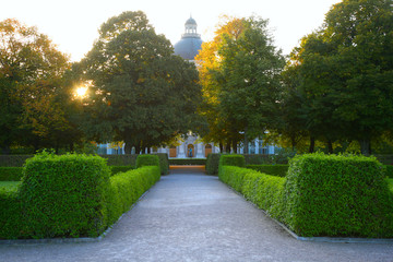 path in park in Europe. Munich. Germany
