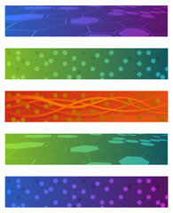 Set of vector abstract banners
