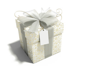 gift box with gold print