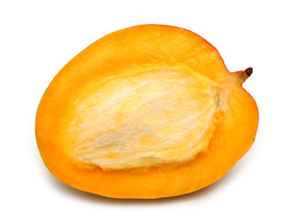 Fototapeta na wymiar slice mango on white background