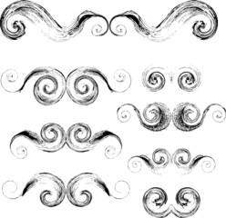 Collection of swirls elements. Good for frame design