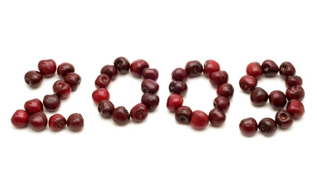 cheery new year on white background