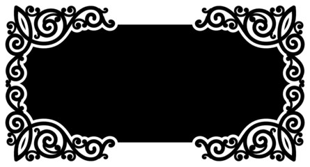 Black ornamental frame
