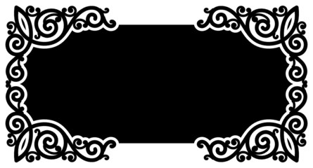 Black ornamental frame