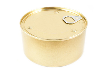 Can with key. Isolated on a white background.