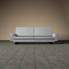 Couch mit Hintergrund als Präsentation