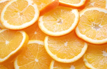 Fotobehang Plakjes fruit Sinaasappelschijfjes