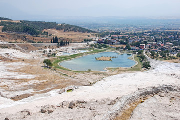 Mineral lake near Pamukkale, Turkey