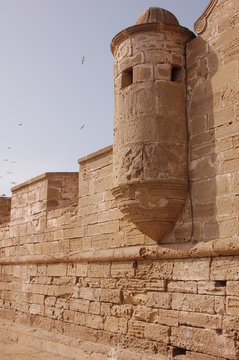 tour de gue ; Remparts d'Essaouira ; Maroc