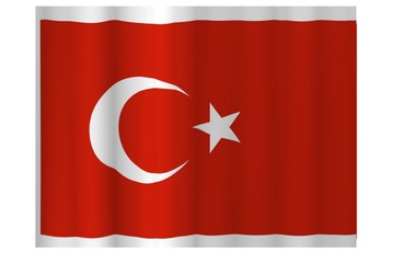 Realistic Turkey Flag
