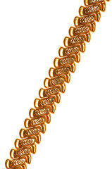 Golden chain  isolated on the white background