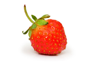 Red strawberry isolated on the white background