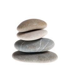 Fototapeta na wymiar balance ( stones isolated on white)