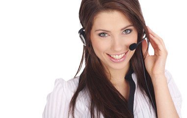 Customer Representative with headset