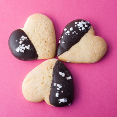 Trifoglio di biscotti a cuore