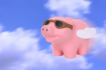 A humorous metaphor signaling when pigs fly
