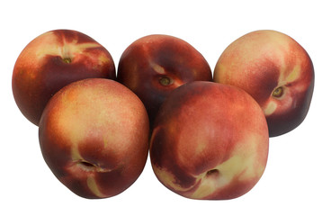 Peaches isolated on a white background
