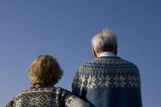 Older Couple Looking Away