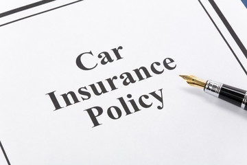 Document of Car Insurance Policy for background