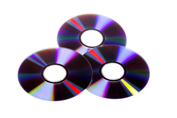 compact disks isolated on the white background
