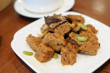 Chinese dishes appetizer Cow-Fu (Wheat gluten)