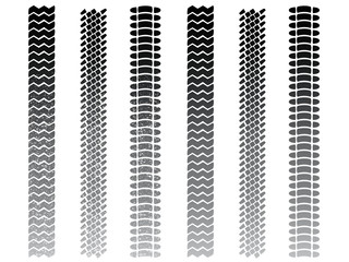 Tyre tracks, clean and grunged sets